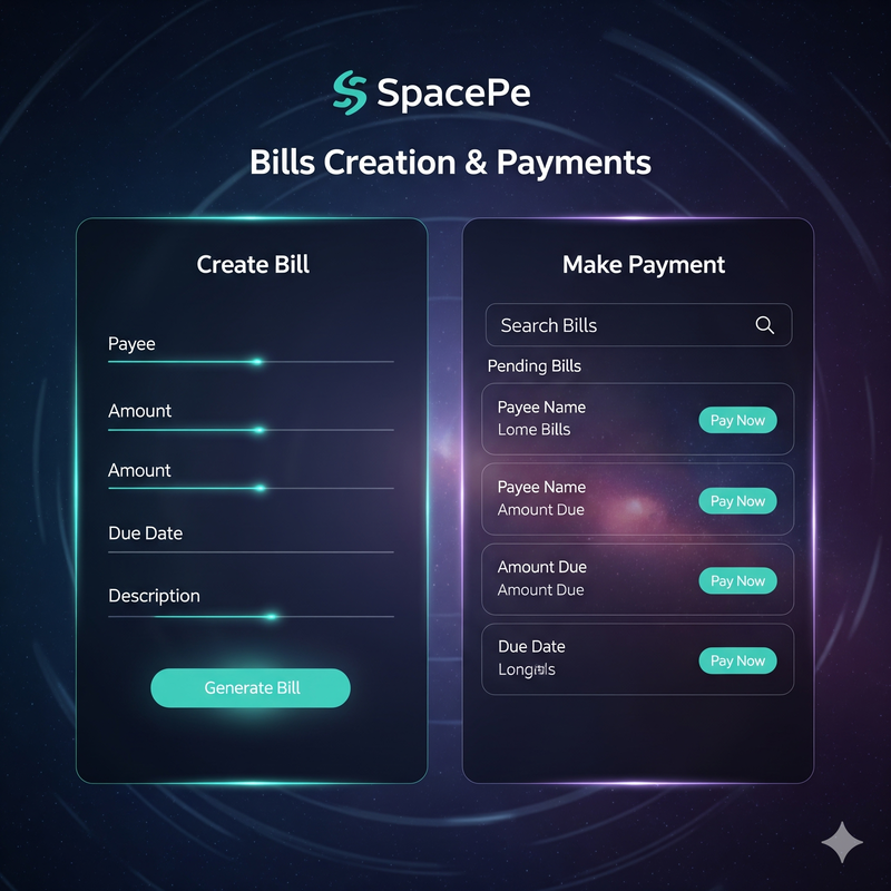 bills and payment creation